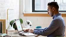 Man at a laptop